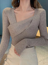 2024 V-Neck Sweater for Women Autumn Winter Pullover