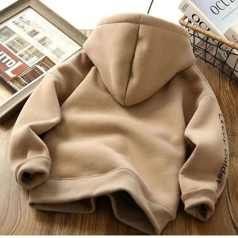 Cozy Winter Wear Boys' Hoodies with Plush Lining