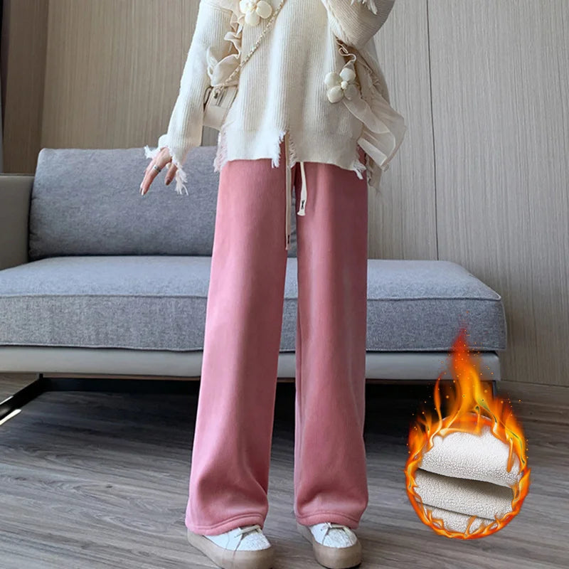 Elastic Waist Wide Leg Trousers