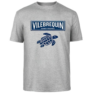 Turtle Print Tshirt Men High Quality Cotton Breathable Summer Top