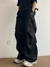 Techwear Parachute Cargo Pants Men Hip Hop Wide Leg Trousers Streetwear