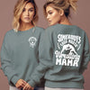 Wrestling Mama Letter Print Hoodie for Women