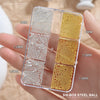 Crystal Nail Rhinestones 24pcs Transparent Alloy Ice Pile Drill