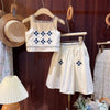 Floral Sleeveless Top and Skirt Embroidery Kit for Kids