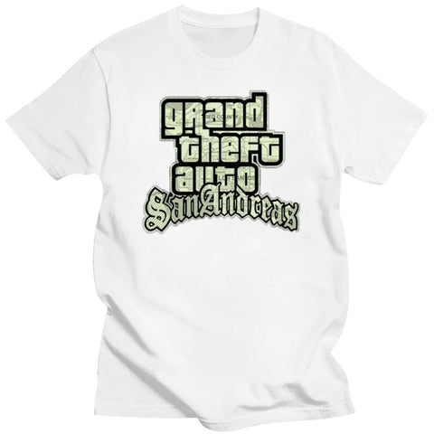 Men T-Shirt Gta San Andreas Grand Theft Auto Casual