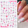 3D Easter Rabbit Egg Nail Art Sticker Decals Decorations Cute
