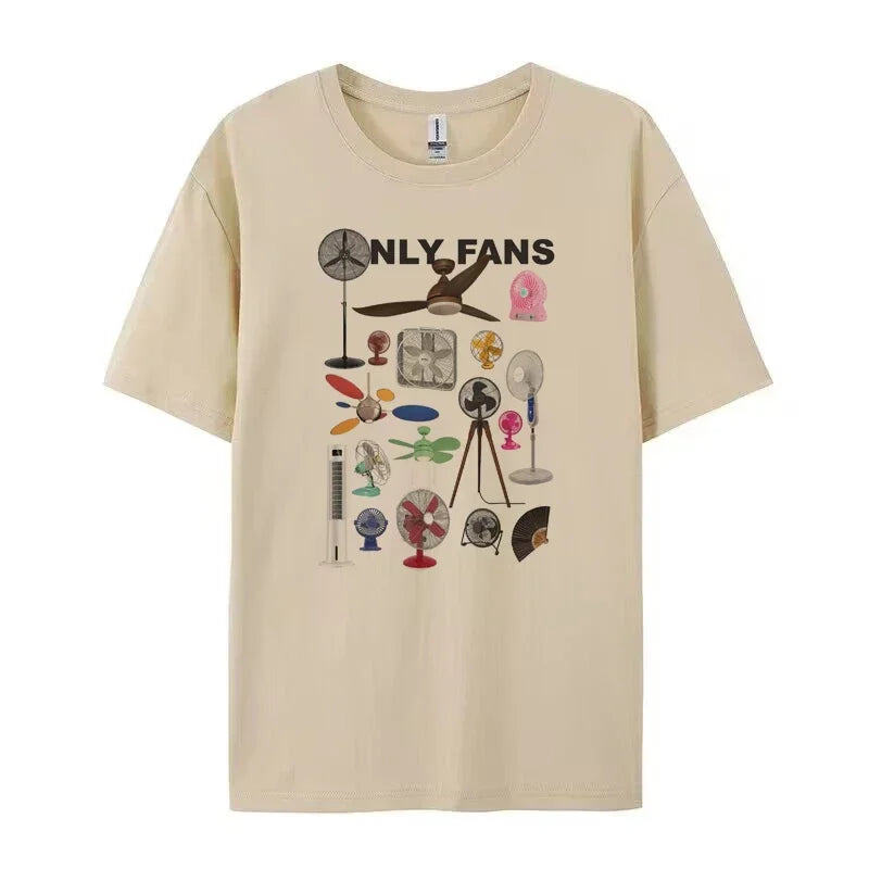 Men Vintage Fashion Streetwear Graphic T Shirt Only Fans Funny