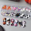 Halloween Nail Charms Black Cat Skull Pumpkin Spider