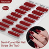 Gradient Auroras Semi Cured Gel Nail Strips Sparkly Shinning DIY Gel Polish
