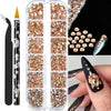 Sparkling Gold Nail Art Gems