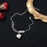 Elegant Love Heart Bracelet with Vintage Charm