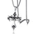Gothic Chic Vintage Flame Cross Necklace for Men and Women - Long Chain Trend