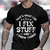 Men's Funny I fix Stuff T-shirt Gift for Dad Mechanic Engineer Garage