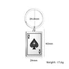 Punk Lucky Ace of Spades Keychain Stainless Steel Pendant