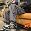 Baggy Grey Casual Pants Man Thickened Pocket Oversize