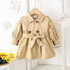 Classic England Style Windbreaker Jacket With Adjustable Waist For