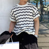 Update Your Style Trendy Striped Jacquard Mens T-Shirts for Spring and Summer