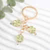 Cute Clover Enamel Keychain Lovely Plant Diaphanous Green Key Chains
