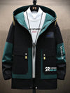 Men's Stylish and Versatile Printed Hooded Coat