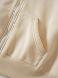 Women's pattern printing zipper hooded sweater