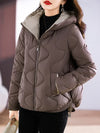 2023 cotton-padded women short version of loose