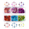 Red Valentines Day Nail Glitter Love Heart Sequins Powder For Art
