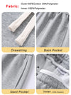 Sportswear Drawstring Wide Leg Straight Track Pants Cotton Casual Loose Trousers