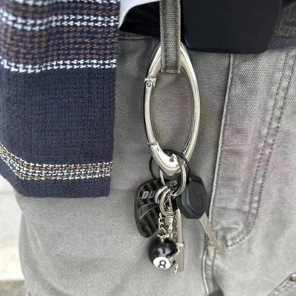 Twisted Metal Carabiner Keychain Multifunctional Mountaineering Car