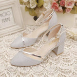 High-heeled Shoes Women's High-quality Silver Wedding High-heeled Shoes