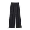 Womens High Waist Full Length Wide Leg Pants