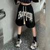 Y2K Drawstring Printing Shorts Women Streetwear Hip Hop Wide Leg