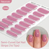 Gradient Auroras Semi Cured Gel Nail Strips Sparkly Shinning DIY Gel Polish