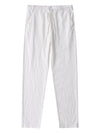 Casual Cotton Linen Chino Pants Men Wide Leg Lightweight Baggy Sweatpants