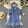 Lace Flower Mesh Dress