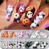 Halloween Nail Charms Black Cat Skull Pumpkin Spider