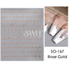 3d Bronzing Laser Cross Stars Y2k Nail Sticker Adhesive Manicure