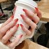 Gradient Red Nail Art