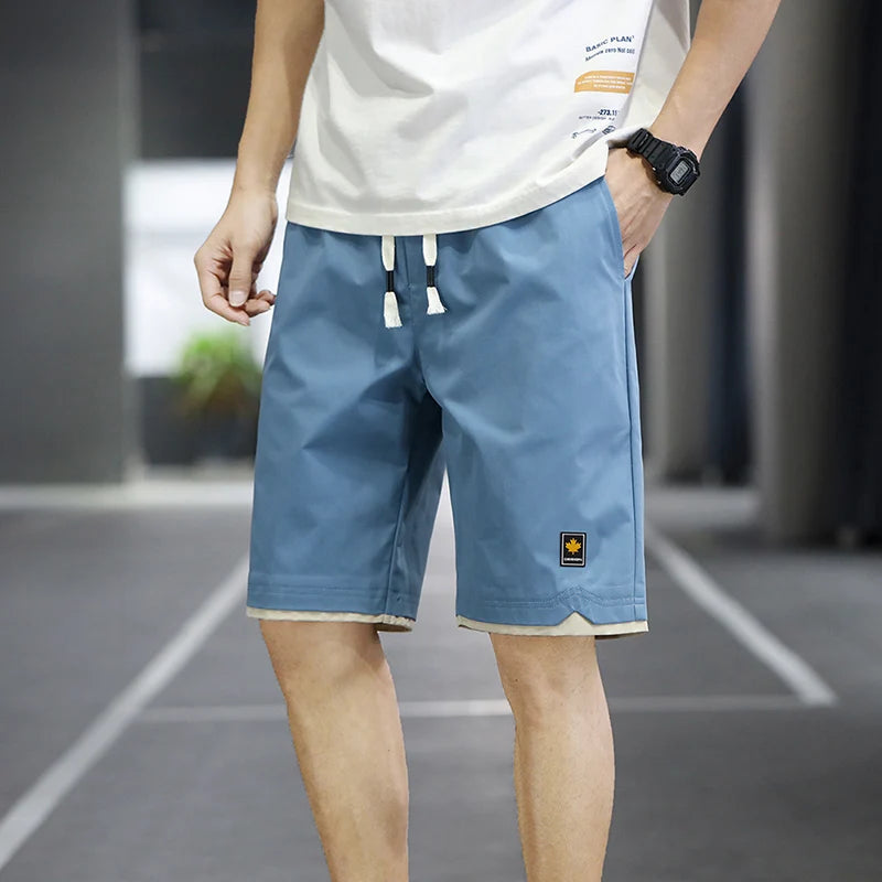 2023 Men's Shorts Sports Five-Point Pants Loose Casual Beach Pants