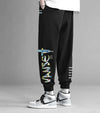 Black Cropped Trousers Graphic