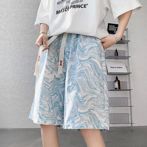 Men's Tie-Dye Streetwear Shorts – Trendy High-Waist Summer Look