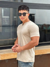 V neck Short Sleeve T Shirt Slim Fit Men cotton Casual Summer