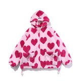 Fluffy Embroidered Hoodie imitation Oversized Winter Clothes