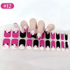 Cute Pink and Black Heart Nail Art