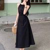 Halter Hollow Sleeveless Tassel Solid Color Simple and Generous Hem Holiday