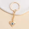 Delicate Evil Blue Eye Enamel Zircon Keychain Love Heart Devil's eye