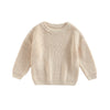 Toddler Baby Round Neck Sweaters Long Sleeve
