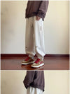 Men's Thick Fleece Pants Warm Casual Embroidered Sweatpants
