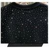 Summer Men Clothing Summer Rhinestone Rivet T-shirt Round Casual T-shirt