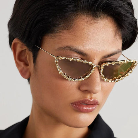 2024 Rhinestone Cat Sunglasses Luxury Trendy Sparkling Fashion