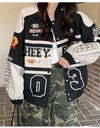 Baseball Hip Hop Clothing Y2k Jacket Retro